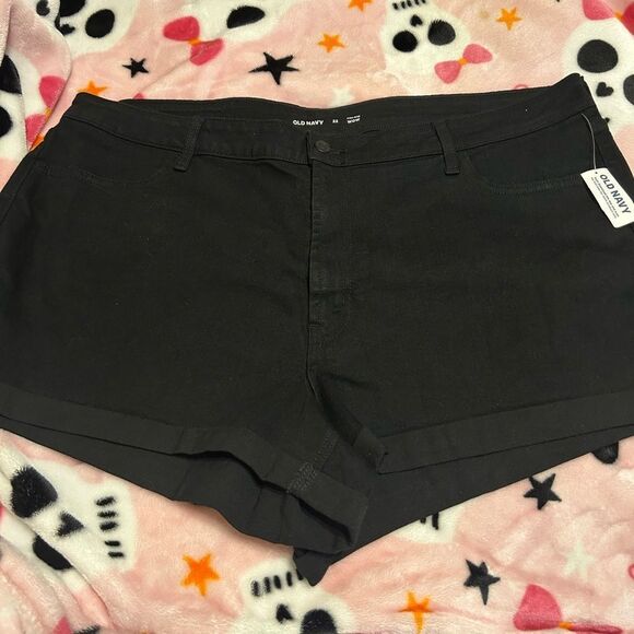 NWT Old Navy Black WOW Jean Shorts Mid-Rise Tailored Fit - Picture 4 of 12